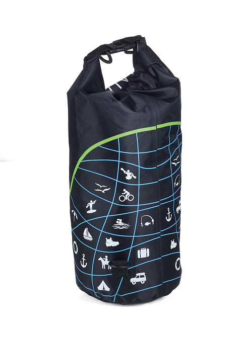 Сумка із захистом від води Troika Waterproof Bag 10 л для водних видів спорту Чорний Вінниця - фото 1