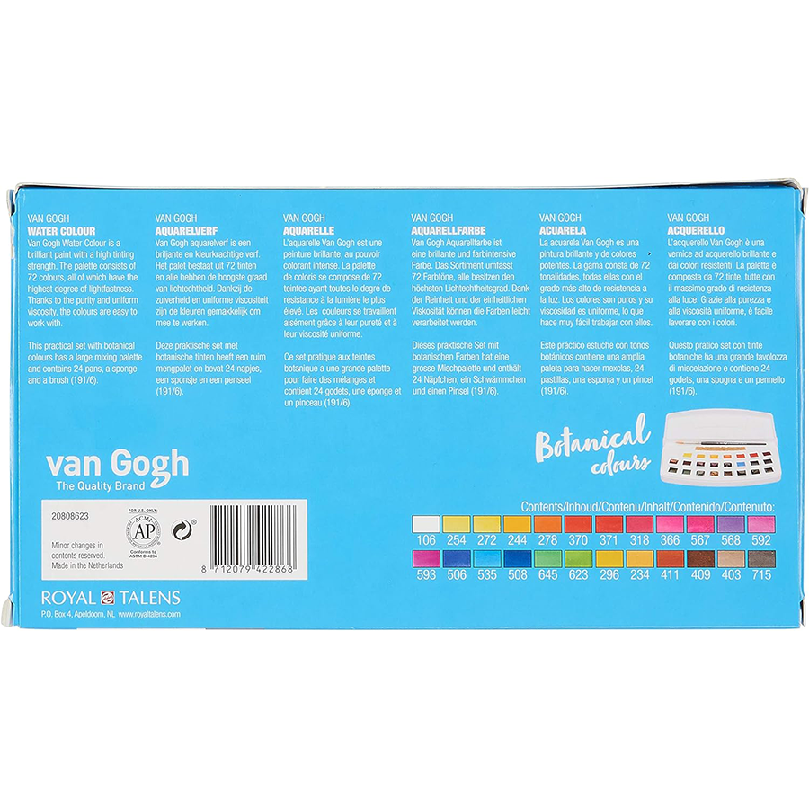 Набір акварельних фарб VAN GOGH Botanical Colours 24кювети Royal Talens Київ - фото 7