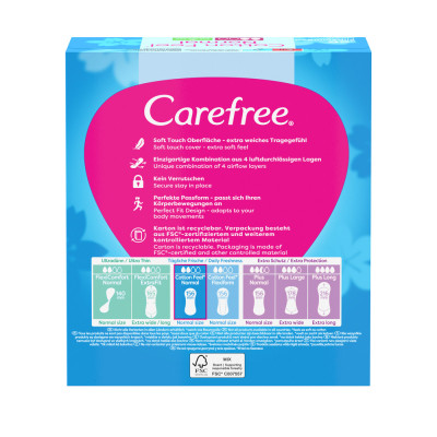 Щоденні прокладки Carefree М&apos;якість бавовни з Алое 56 шт. (3574661486307) Вінниця - фото 2