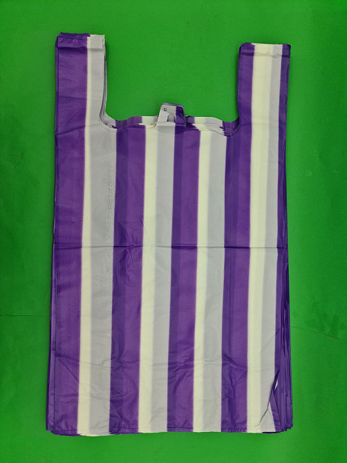 Пакет майка полиэтиленовая 50мкм Полоса (43х75) №4 (100 шт) Харьков - изображение 1