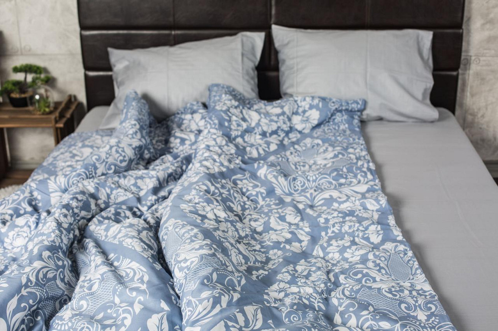 Ecotton Комплект постільної білизни Ecotton полуторний 150х215 см Орнамент блакитний Коломия - фото 2