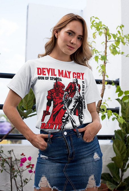 Футболка для мальчика аниме Девил Май Крй Данте оверсайз (рост от 165 до 180 ) Черний AnimeJ0163m Днепр - изображение 7