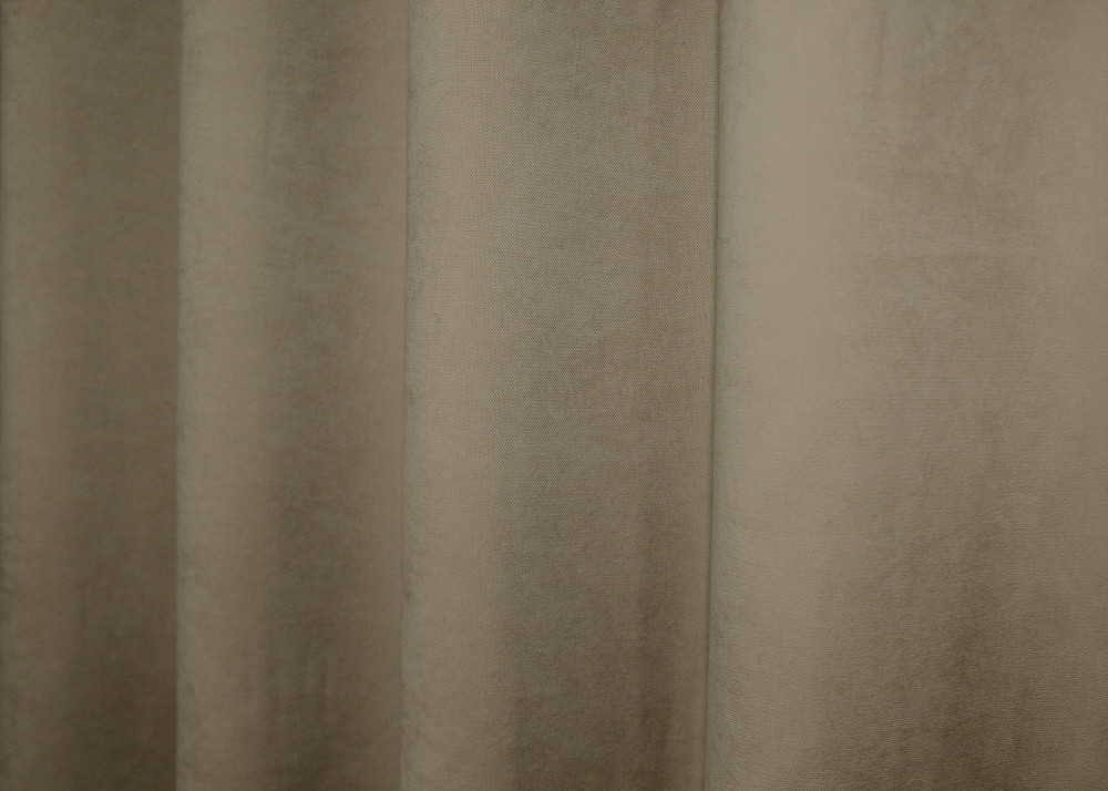 Комплект штор на люверсах VR-Textil Мікровелюр Petek YL № 1804 Капучино 150х270 см 2 шт (37-0270) Київ - фото 8