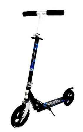 Дитячий складний самокат з великими колесами (20 см) Scooter 460. Чорно-синій колір Одеса