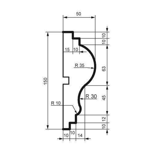 Молдинг фасадный Prestige Decor MC 163 Днепр