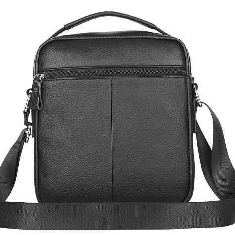 Кожаная мужская сумка-барсетка через плечо с ручкой черная Tiding Bag 78465 Каменское