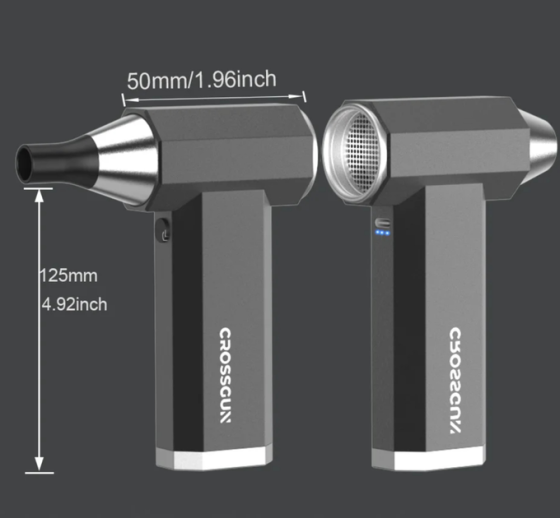 Міні-турбо вентилятор Crossgun 12V 1500мАг 120000об/хв для чищення ноутбуків (Чорний) Вінниця