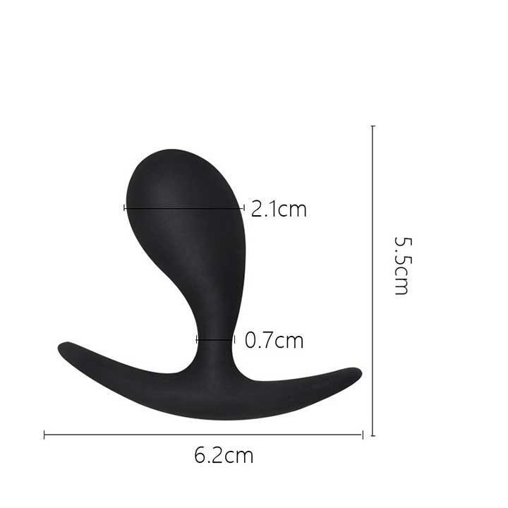 Силіконова анальна пробка "Якір" - Чорний - 2,1 см. - Анальні іграшки Вінниця - фото 2