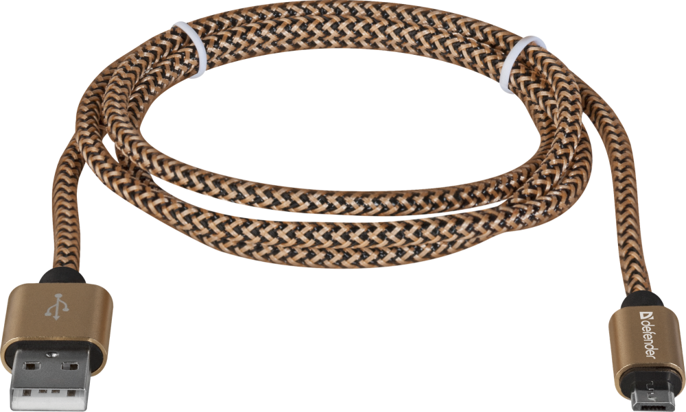 Кабель USB 2.0 AM-micro BM, 1.0 м, золотистий, 08-03T PRO Defender Вінниця - фото 1