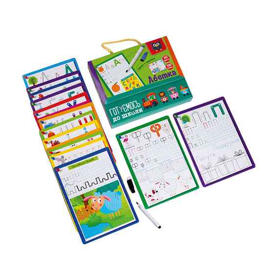 Картки з маркером "Готуємось до школи: Абетка" VT5010-21 Укр Вінниця