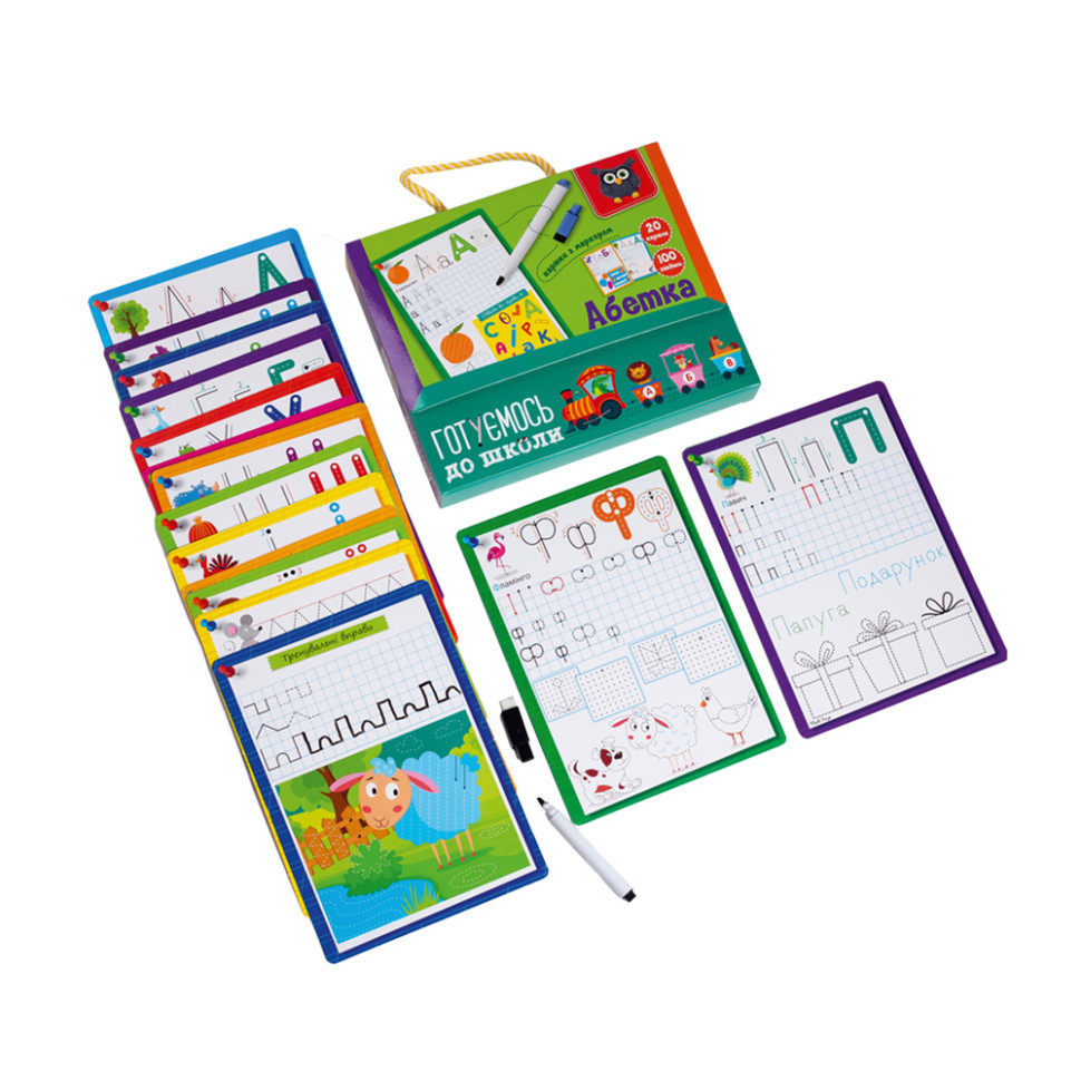 Картки з маркером "Готуємось до школи: Абетка" VT5010-21 Укр Вінниця - фото 2