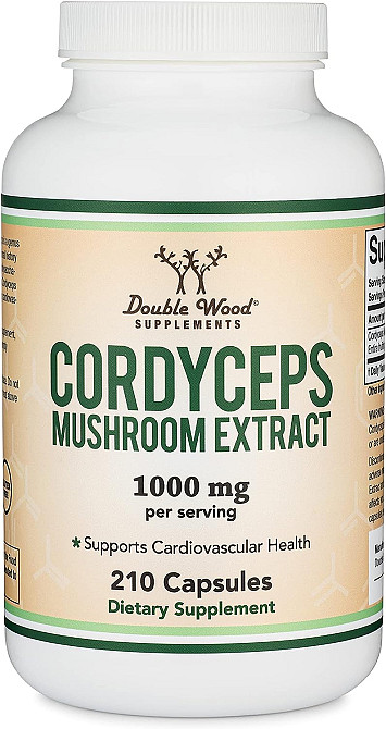 Кордицепс Double Wood Supplements Cordyceps Mushroom Extract 1000 mg 210 capsules Луцк - изображение 1
