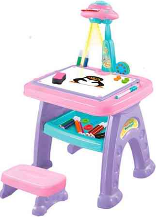 Дитяча парта для малювання з проектором LIMO TOY, Маркери, Трафарети. Харків
