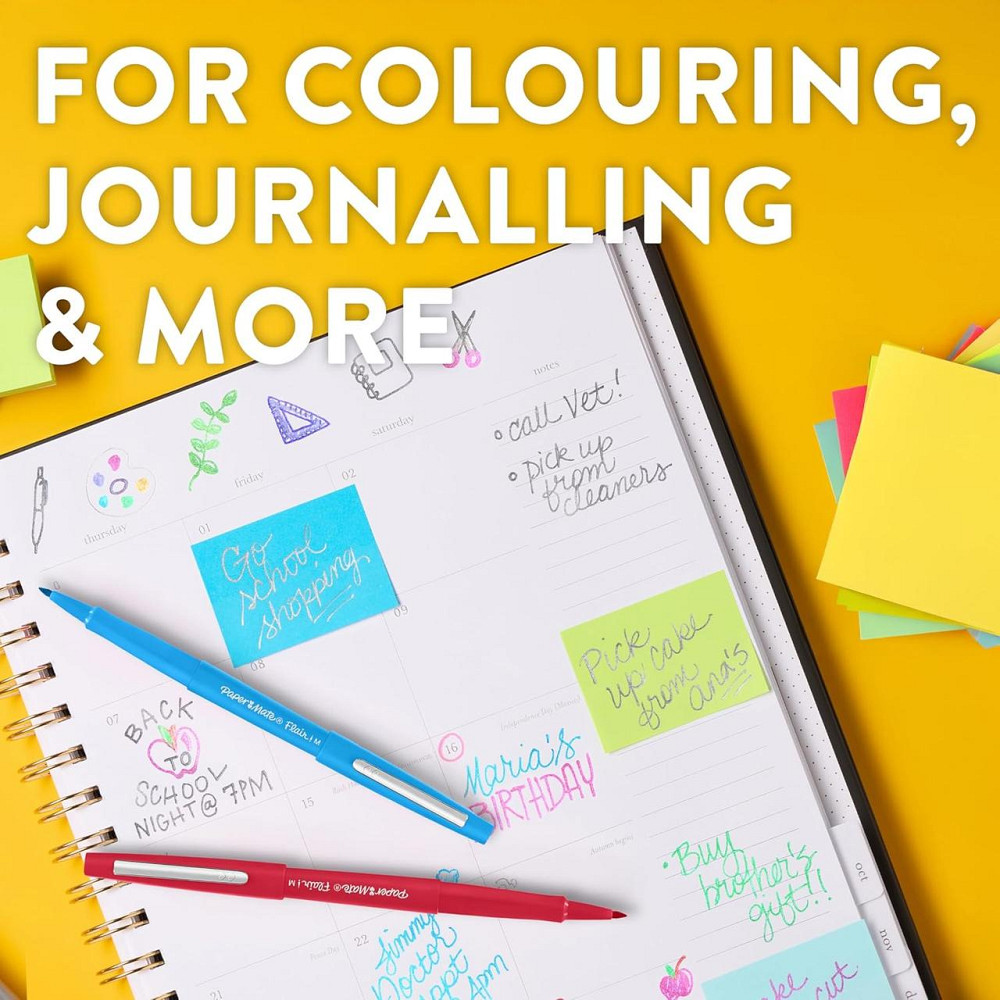 Ручка Paper Mate Flair 1.1 мм синяя набор 12 фетровая средняя Киев - изображение 5