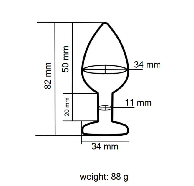 Анальна пробка із кристалом EGZO - Rose Gold Round Plug Blue size M Sex Aura Київ - фото 4