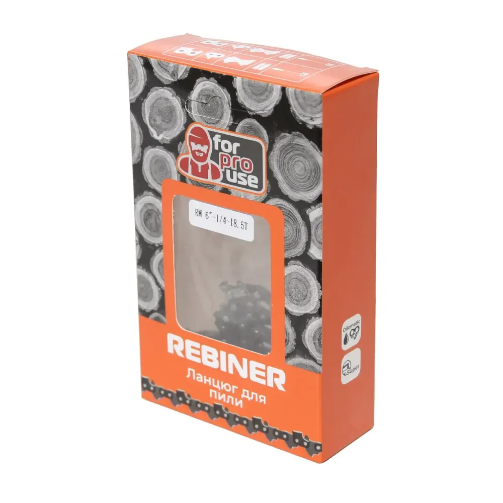 Цепь для мини пилы Rebiner - 15 см шина, 37 звеньев, шаг 1/4