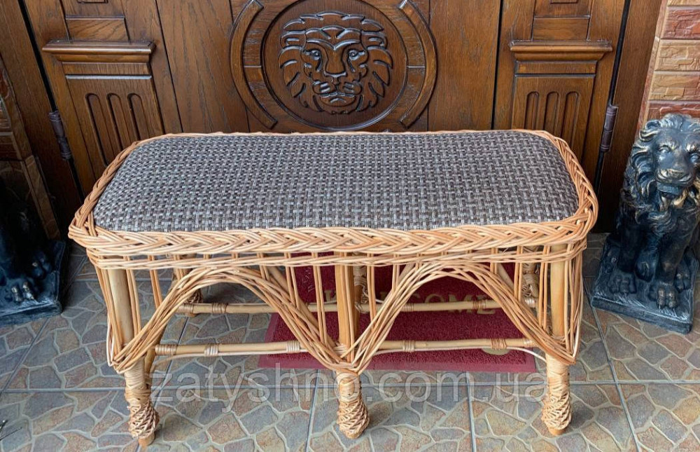 Лавка мягкая, плетеная из лозы Киев - изображение 6