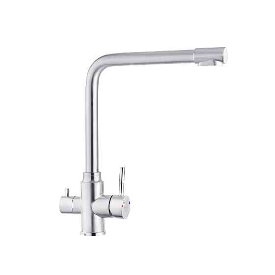 Змішувач для кухні з підключенням до фільтра Kroner KRP Edelstahl Klassisch - ESG038 сатин Київ