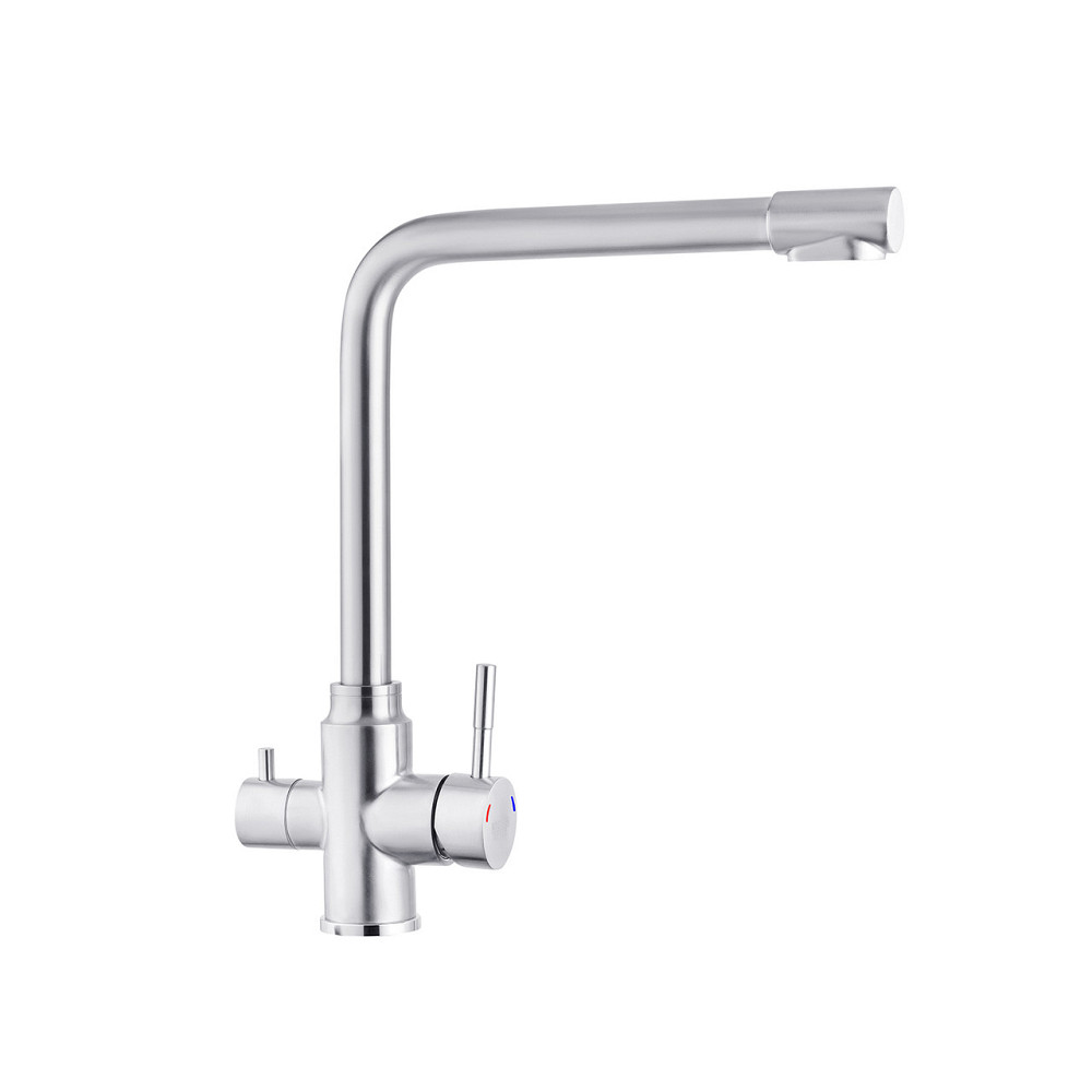 Змішувач для кухні з підключенням до фільтра Kroner KRP Edelstahl Klassisch - ESG038 сатин Київ - фото 1