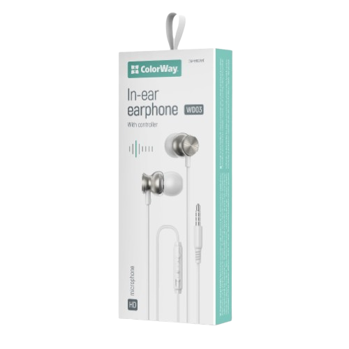 Навушники ColorWay Wired Earphone CW-WD03WT 3,5мм mini-jack білий Житомир - фото 3
