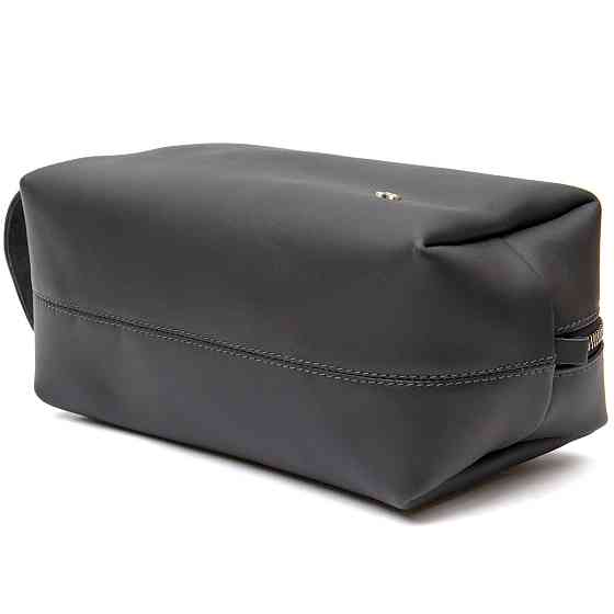 Чоловічий матовий шкіряний несесер GRANDE PELLE 11508 Чорний Київ