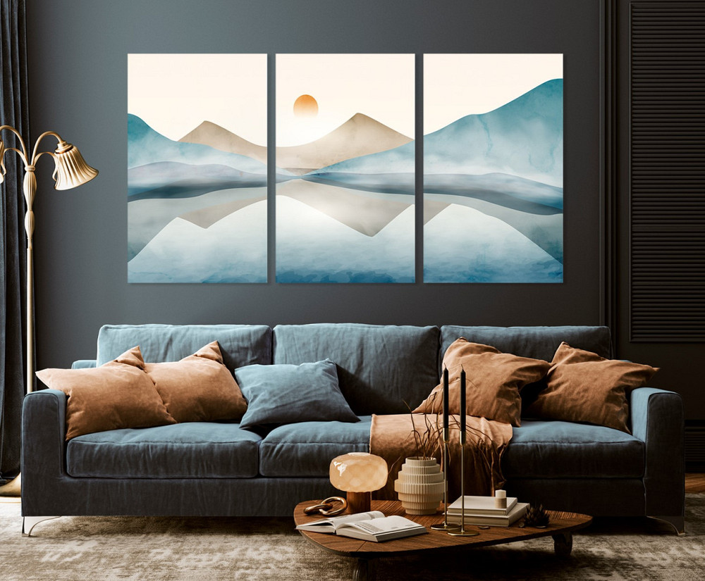 Модульна картина у вітальню/ спальню Природа в горах     ART-183_3A 70х130 см Київ - фото 3