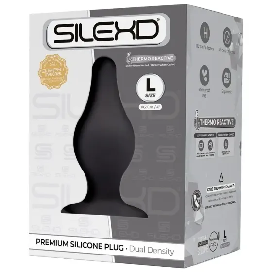 Анальна пробка SilexD (Model 2 size L) двошаровий, силікон+Silexpan, діаметр 4,5 см Львів
