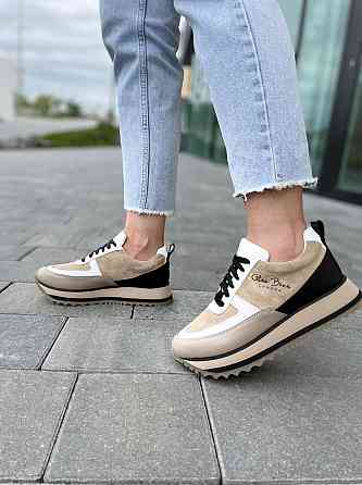 ALEX BENZ Кросівки жіночі ALEX BENZ DJ66 чорні+кофе (весна-осінь, шкіра+замша натуральна) (5026 Коломыя