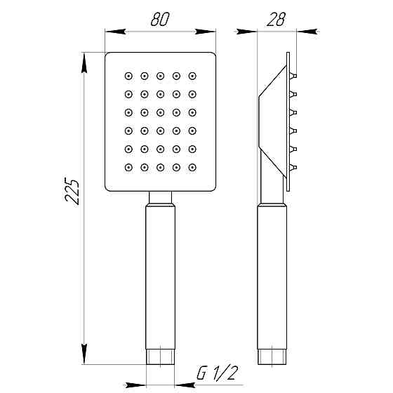 Душова лійка Globus Lux SUS-001Q Тернопіль