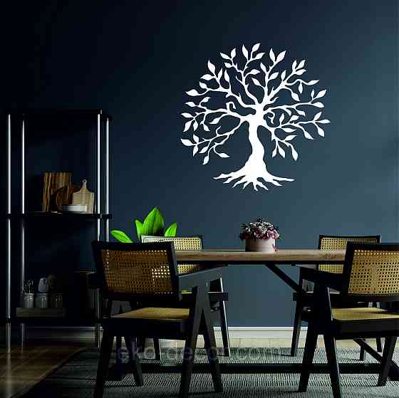 Декоративне настінне Панно «Дерево серце» Декор на стіну 90*42 см, Білий Київ