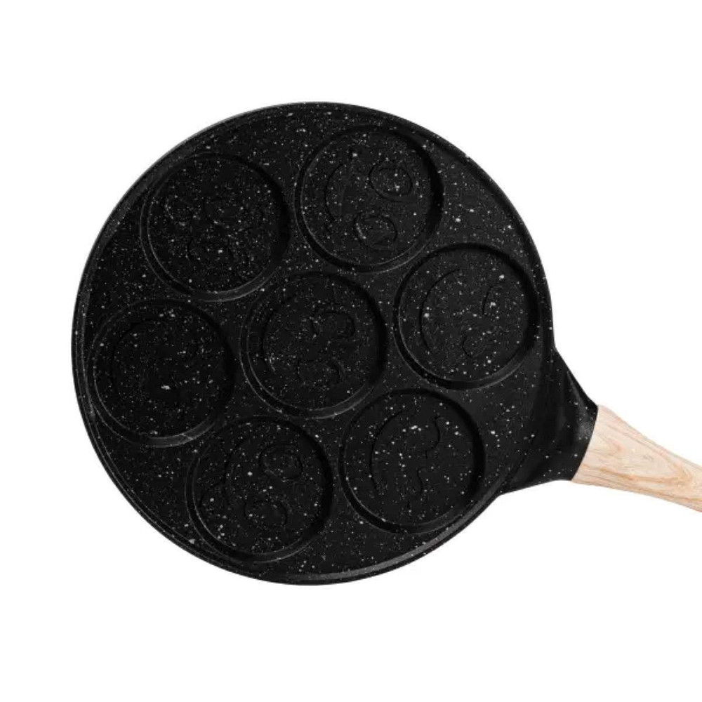 Сковорода смайл Ø 26.5 (см) на 7 секцій для панкейків чорна HP39584B Київ - фото 4