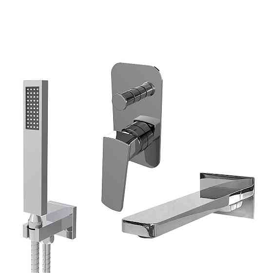 Змішувач для ванни вбудований TOPAZ LEXI TLG 21202-H21 2 виходи, лійка ручна, вилив 190мм Луцк