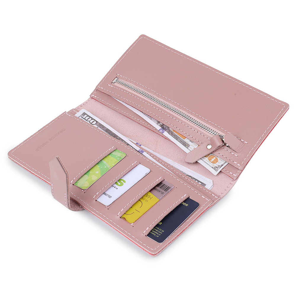 Шкіряне жіноче матове портмоне GRANDE PELLE 11545 Рожевий Київ - фото 6