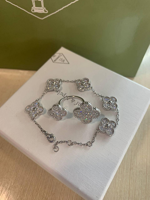 Ван Кліф комплект прикрас / Van Cleef кільце, сережки Одеса - фото 1