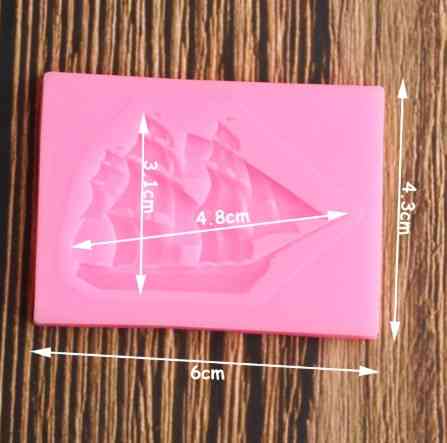 Молд кондитерский Корабль 43 на 60 мм розовый Киев