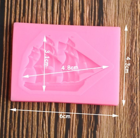 Молд кондитерский Корабль 43 на 60 мм розовый Киев - изображение 2