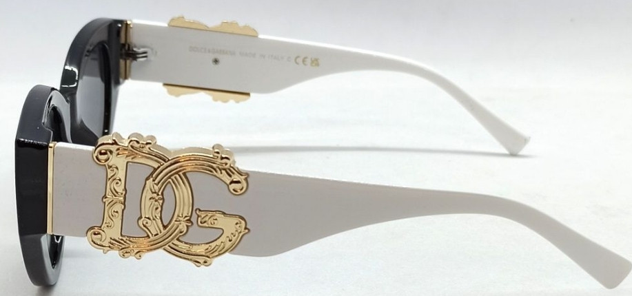 Брендовые очки женские черно белые большие с золотым логотипом модные. Киев - изображение 5