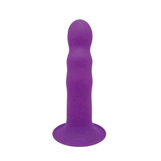 Двошаровий ділдо з вібрацією Adrien Lastic Hitsens 3 Purple, відмінно для страпона, діаметр 4 см, до Sex Aura Київ