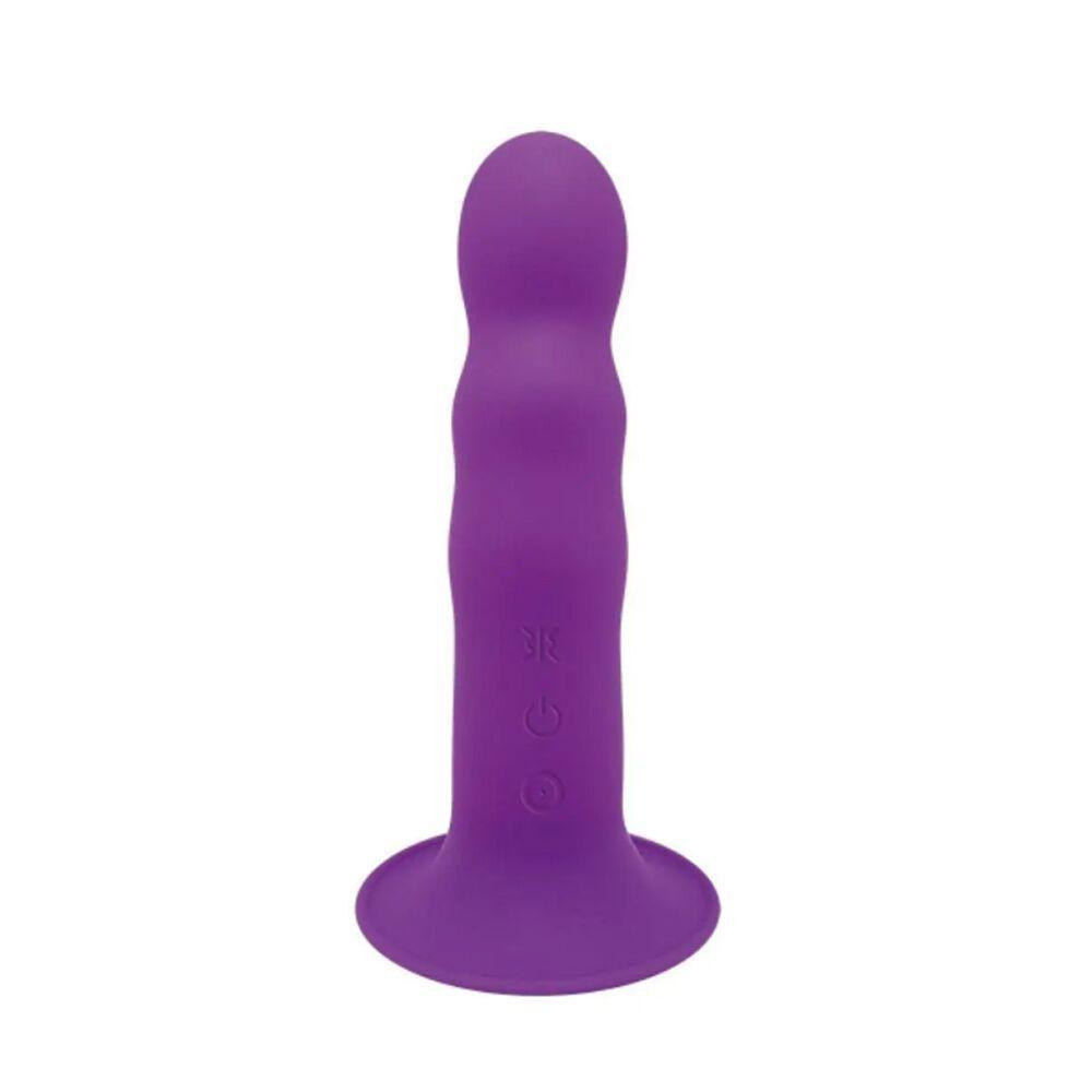 Двошаровий ділдо з вібрацією Adrien Lastic Hitsens 3 Purple, відмінно для страпона, діаметр 4 см, до Sex Aura Київ - фото 1