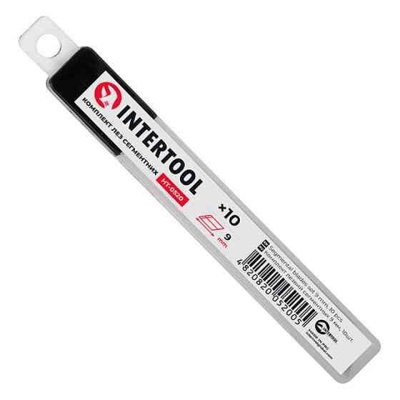 Комплект лез сегментних, 9 мм, 10шт. INTERTOOL HT-0520 Київ