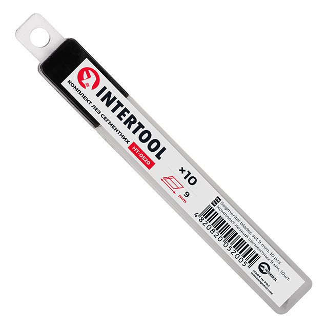 Комплект лез сегментних, 9 мм, 10шт. INTERTOOL HT-0520 Київ - фото 1