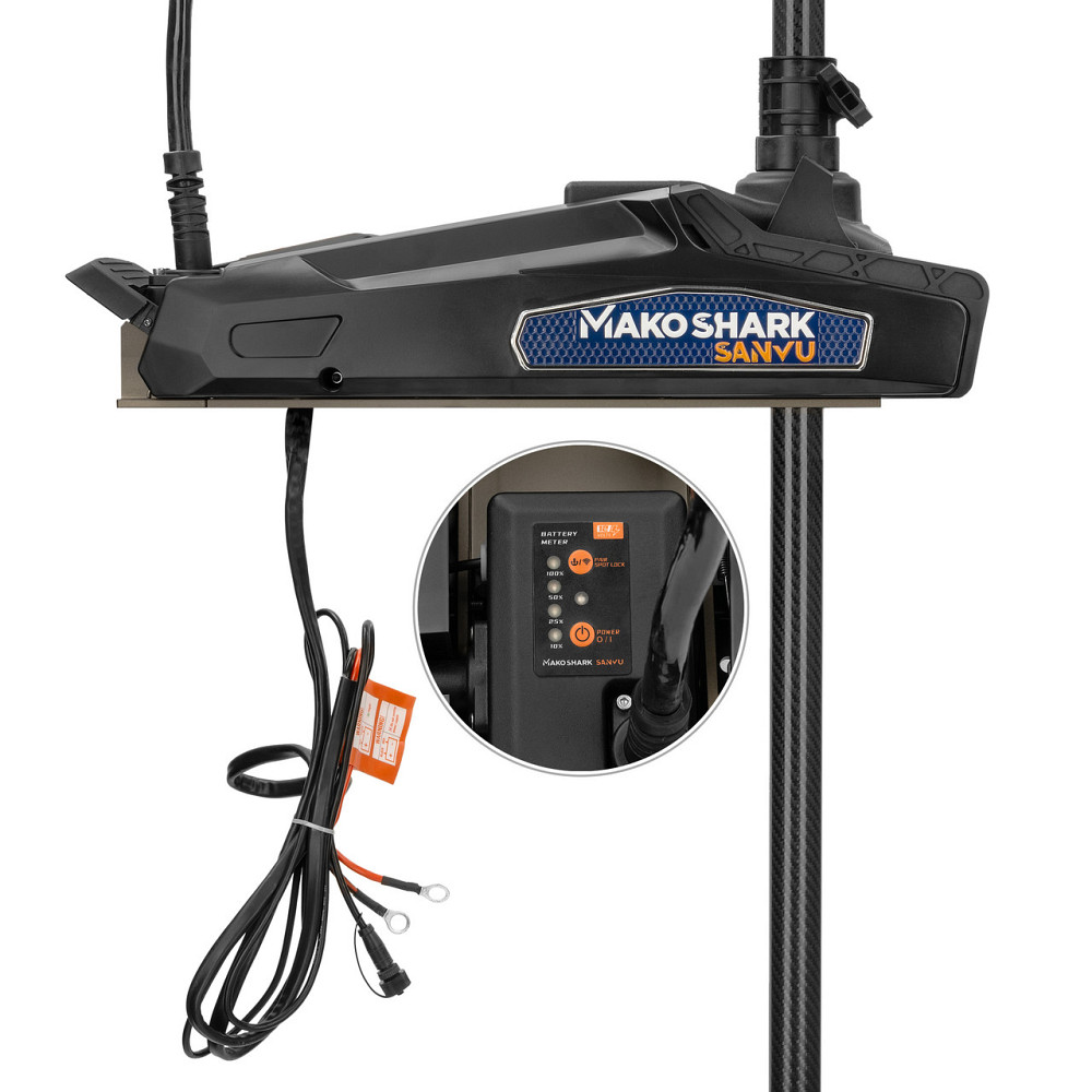 Бесщеточный троллинговый мотор MAKOSHARK GPS 65Lbs 12V (SV155-60) черный с функцией электроякоря Киев - изображение 6