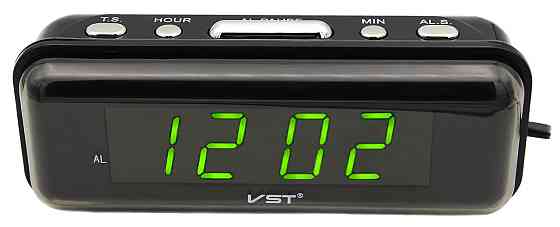 Електронні годинники VST-738 зелені, 220V Дніпро