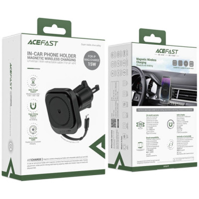 Универсальный автодержатель Acefast D32 Magnetic wireless charging (6974316283225) Винница - изображение 5