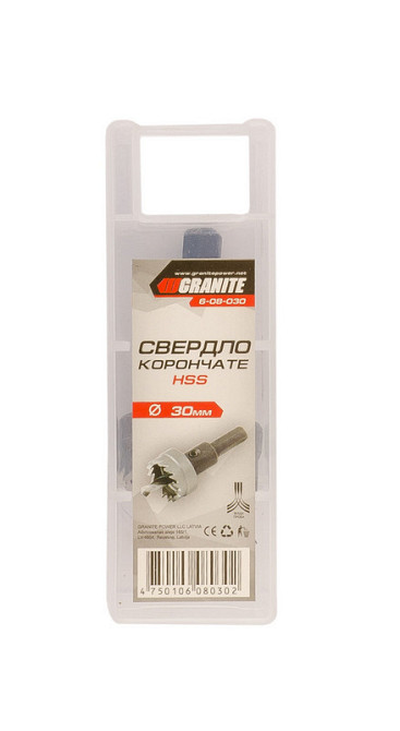 Сверло корончатое GRANITE HSS 30 мм 6-08-030 Ровно - изображение 2