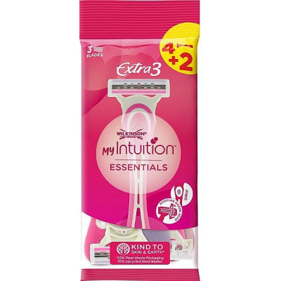 Бритва Wilkinson Sword Extra 3 My Intuition Essentials 4+2 шт. (4027800320530) Винница - изображение 1