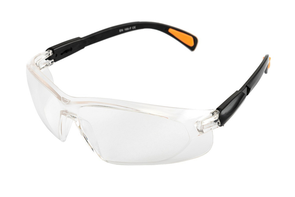 Окуляри відкриті MASTERTOOL лінза ANTI-SCRATCH оправа з протиковзкими регульованими дужками l-клас прозорі 82-0062 Коломия - фото 1