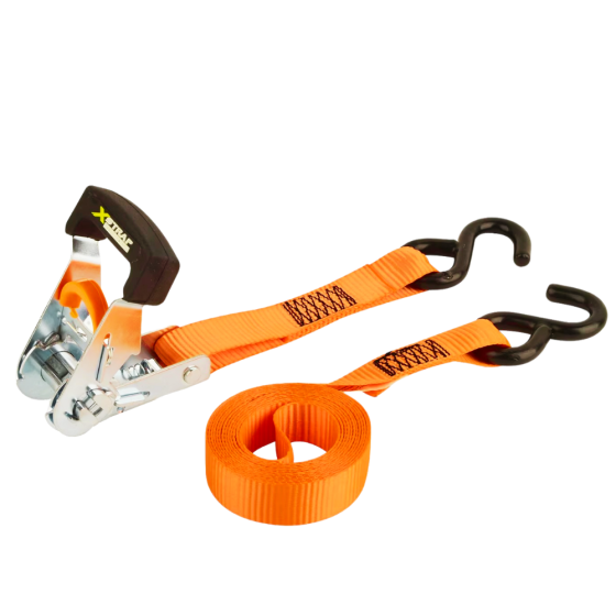 Набір стяжних ременів з храповим механізмом для кріплення вантажу 4 шт. 27 мм х 3,6 м стропи з навантаженням 454 кг Кам'янець-Подільський