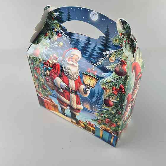 Новогодняя подарочная картонная упаковка для конфет (800грм) №209 