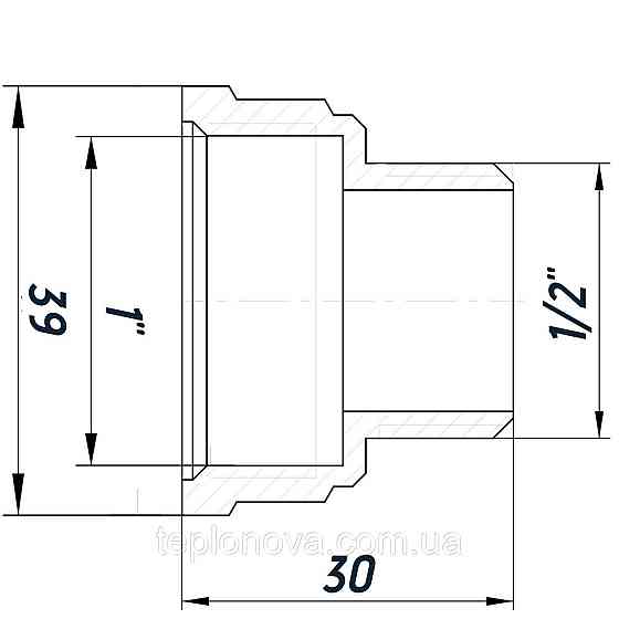 Редукційний перехідник 1"х1/2" ВН неіржавкий SK533S OPTIMUM Чернівці